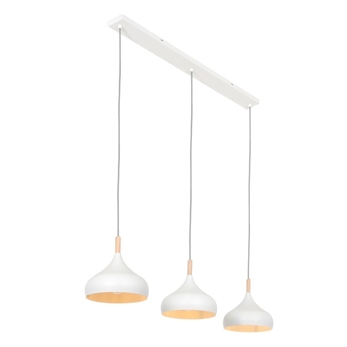 Mexlite hanglamp 3099w - 3 lichts - 106x 180 cm - wit