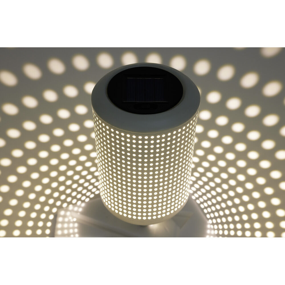 Borne solaire à planter acier gris forme torche Ø10xH107cm