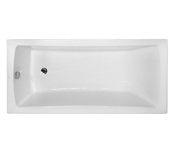 Baignoire rectangulaire   tablier noir mat   repose tête- OPTIMA - 150 x 70 cm
