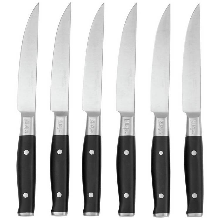Ninja 6 Piece Steak Knife Set- Black