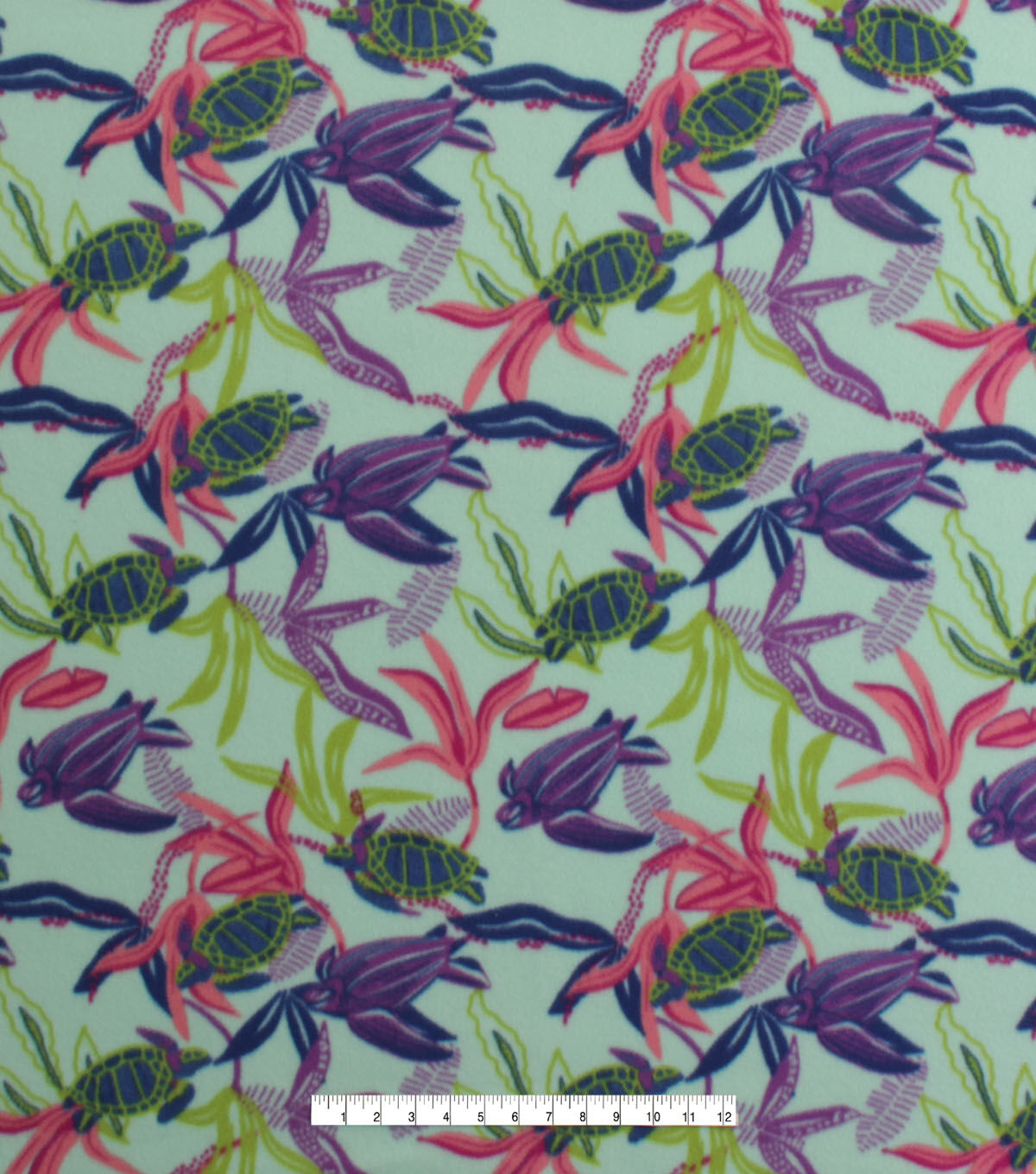 Bright Sea Turtles Blizzard Fleece Fabric