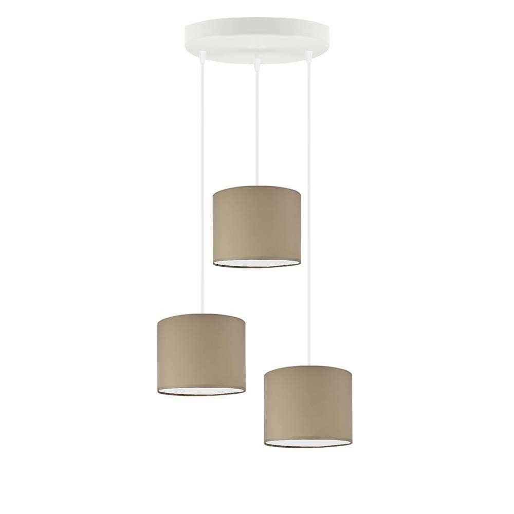 Lampa trzypunktowa sufitowa PUEBLO Biały/ Beżowy