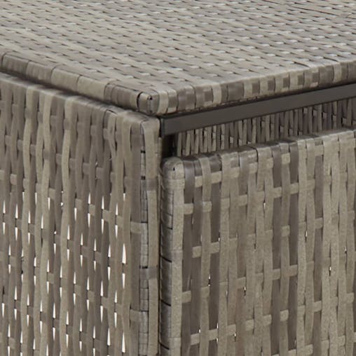 NNEVL Quadruple Wheelie Bin Shed Grey 274x80x117 cm Poly Rattan