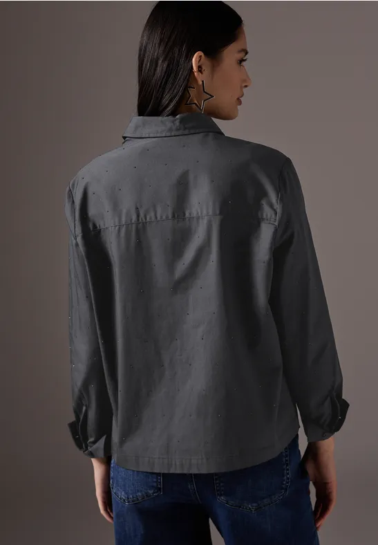 Bluse mit Schmucksteinen