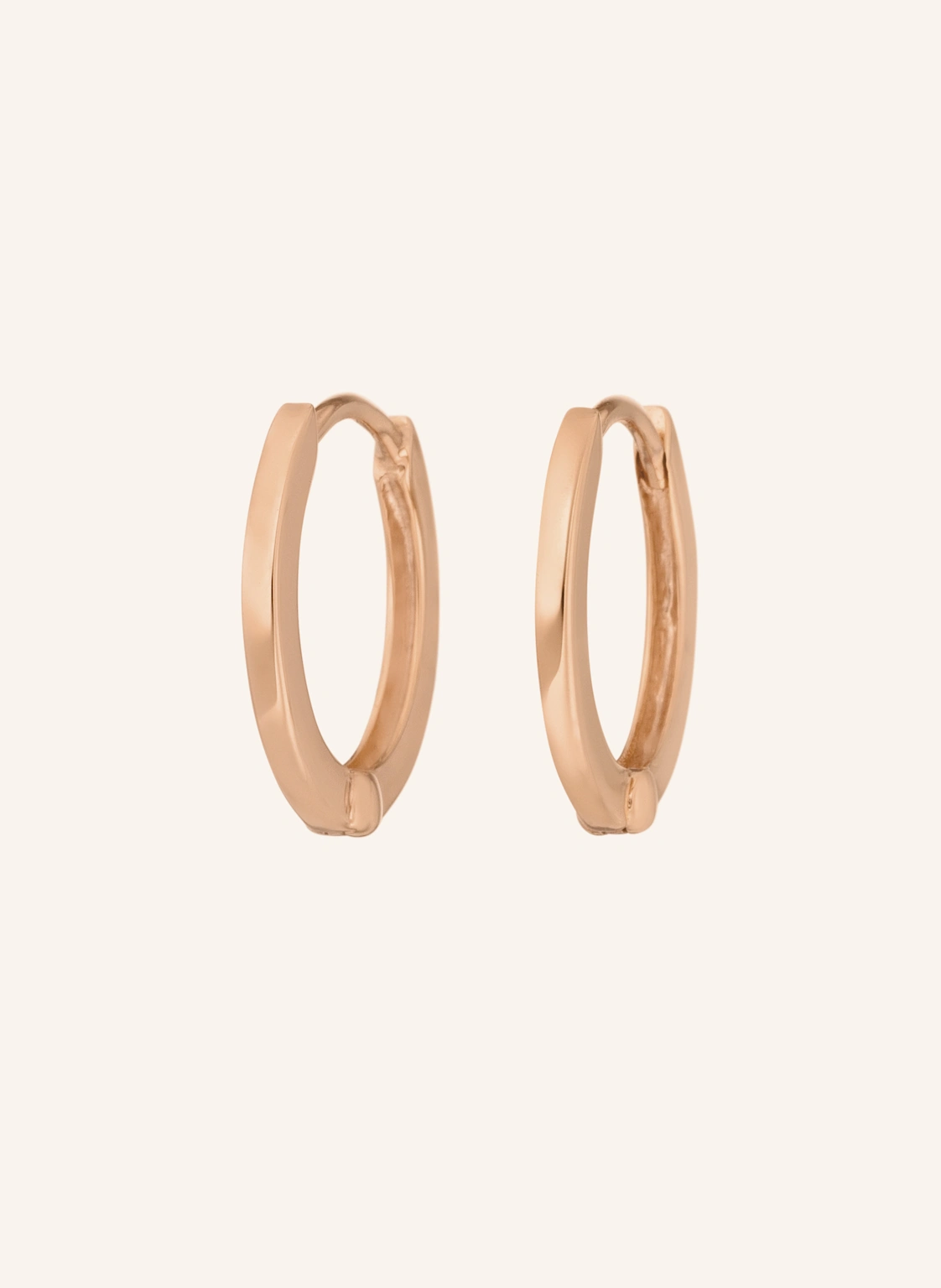 Leaf Creolen MINI KLAPPCREOLEN aus 14 Karat Rosébgold