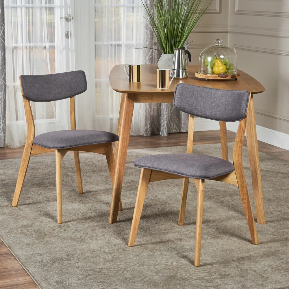 Christopher Knight Home Abrielle Mid-Century Modern Fabric Dining Chair - N/A