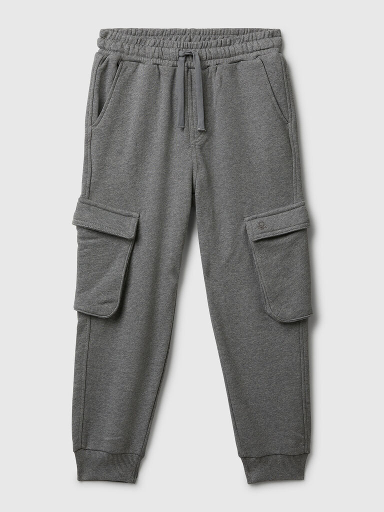 Sweat fabric cargo joggers