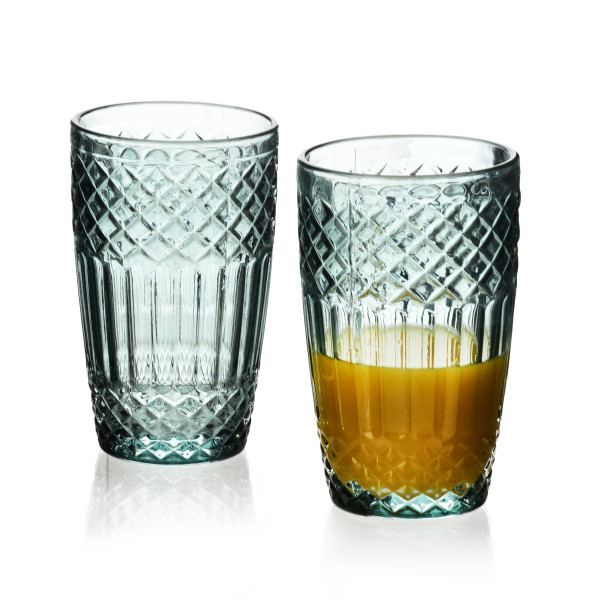 Komplet 4 szklanek 370ml ELLA GREEN