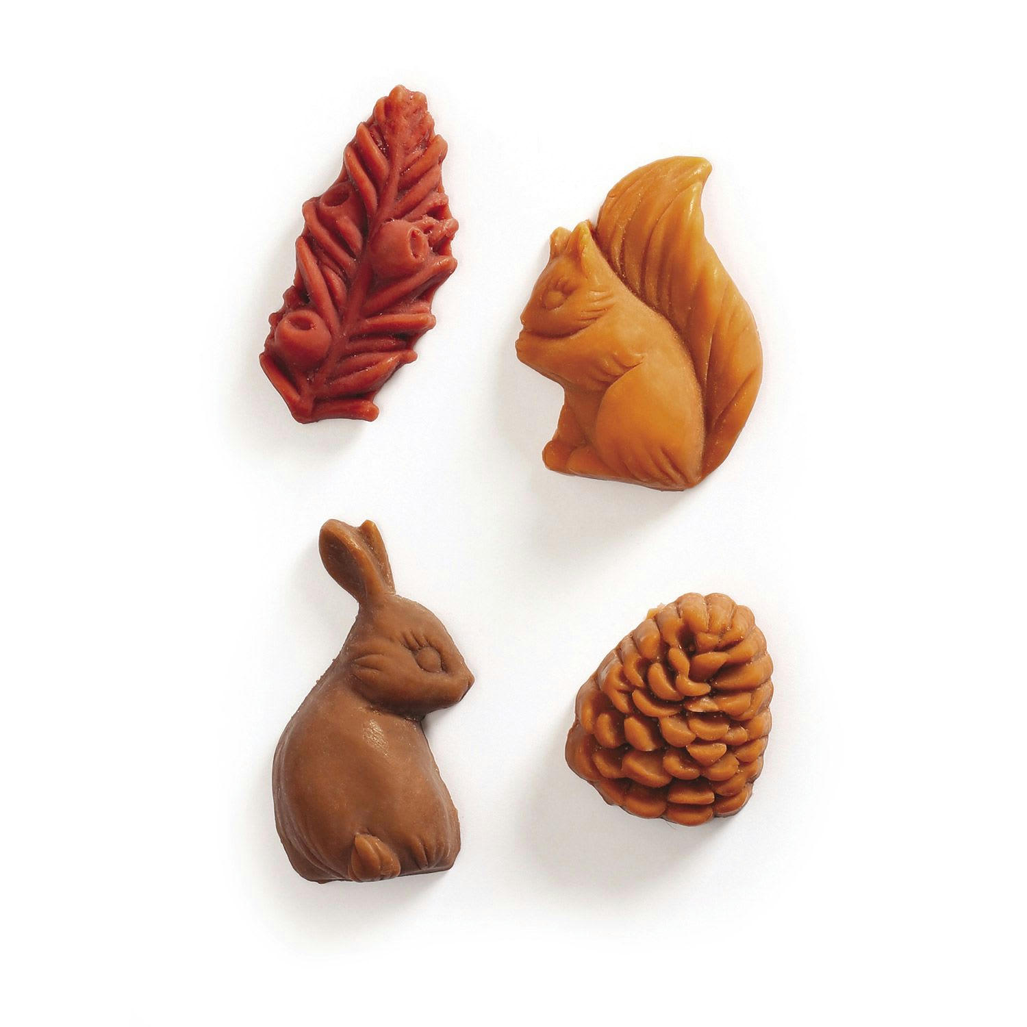 - Moule 4 fondants à bougie forêt