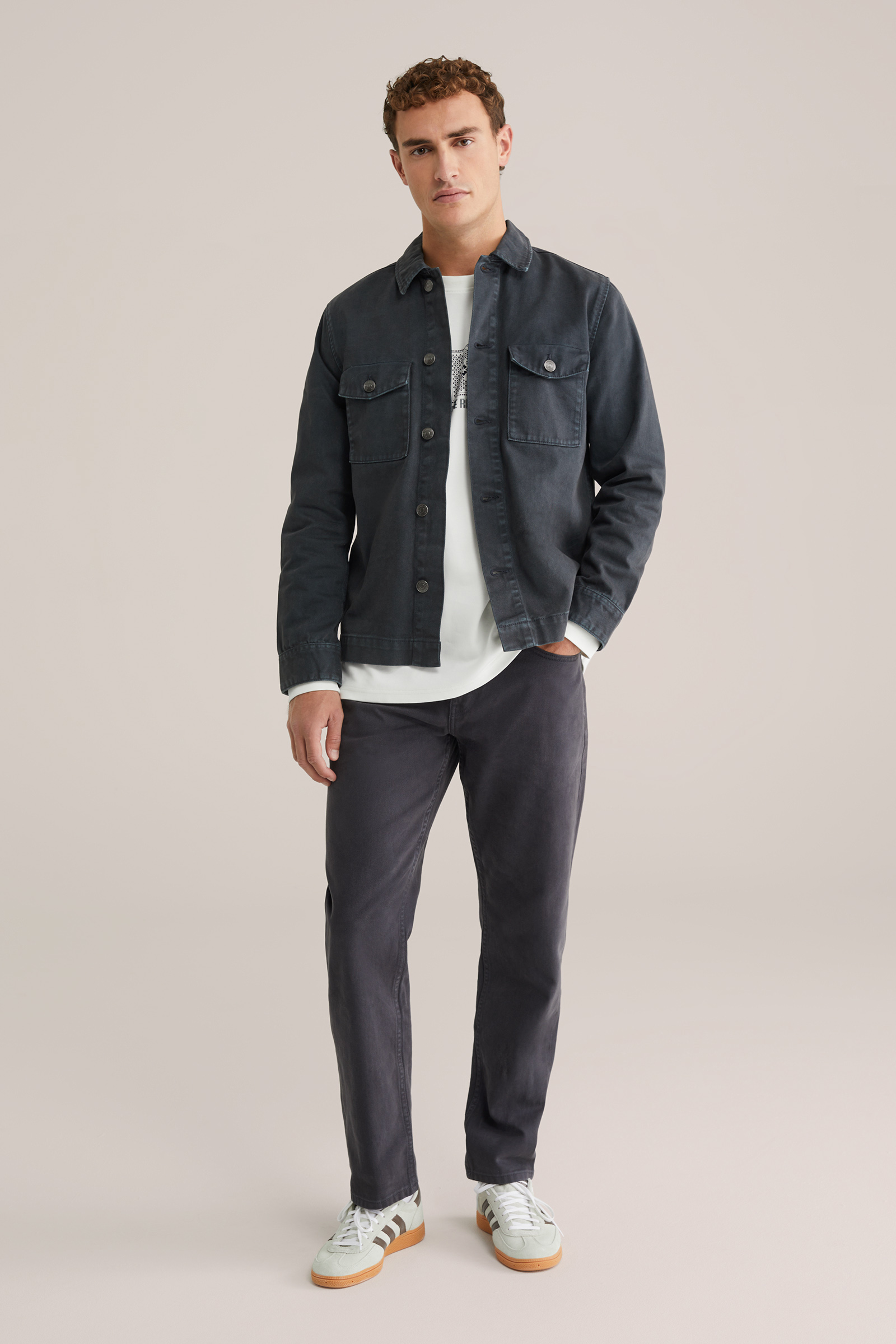 Heren boxy fit overshirt van denim
