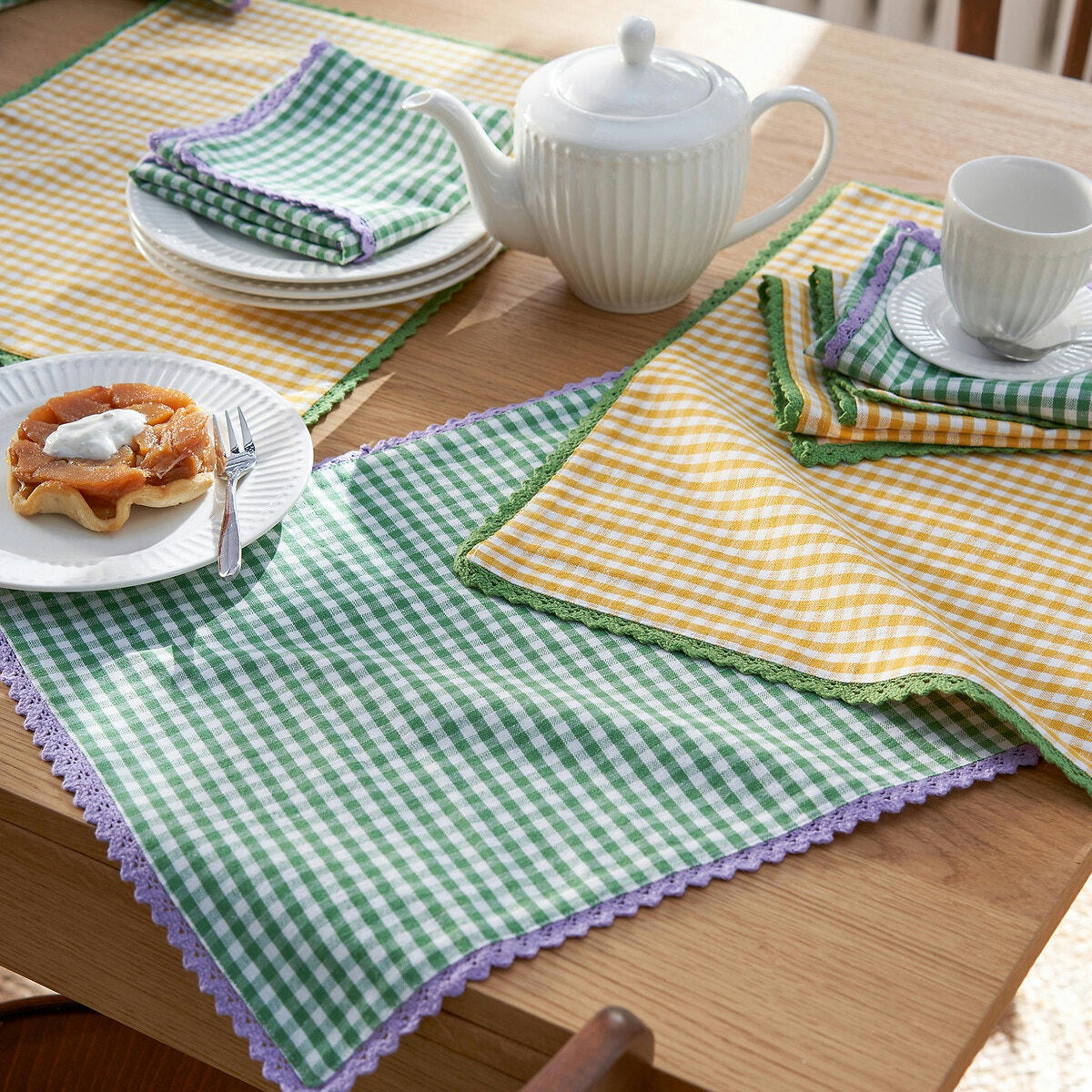 Lot de 2 sets de table coton/lin Trattoria