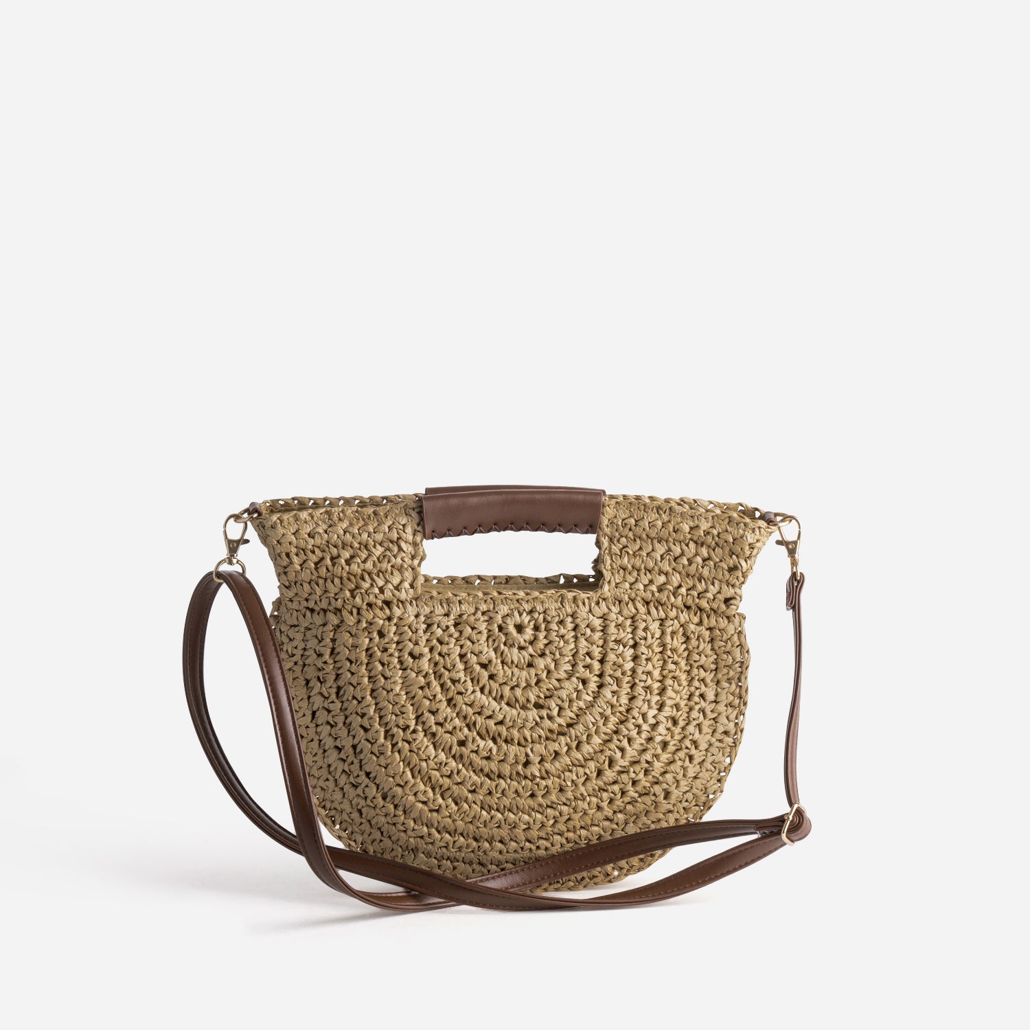 Sac beige tressé