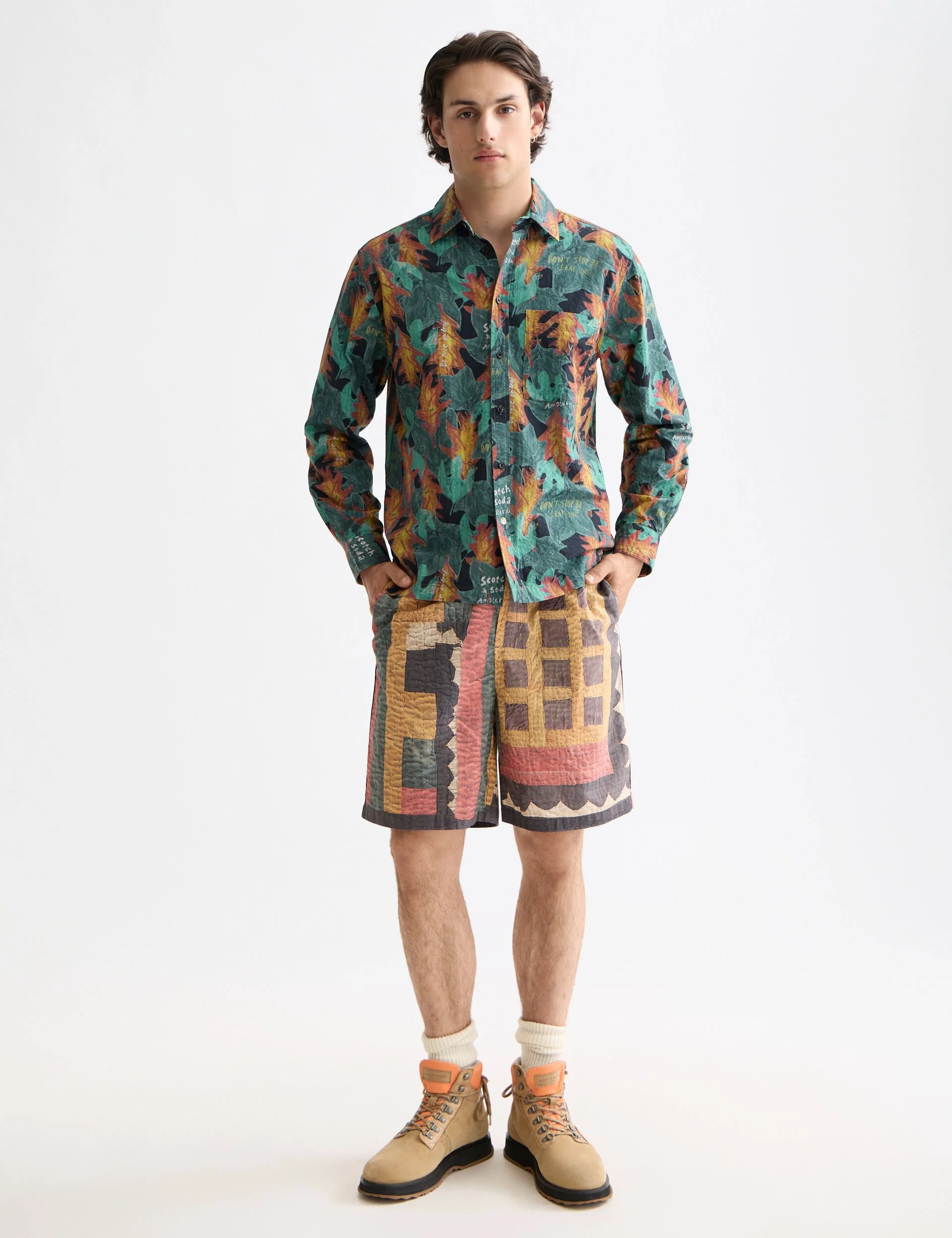 Structured printed shirt