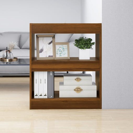 NNEVL Book Cabinet/Room Divider Brown Oak 60x30x72 cm