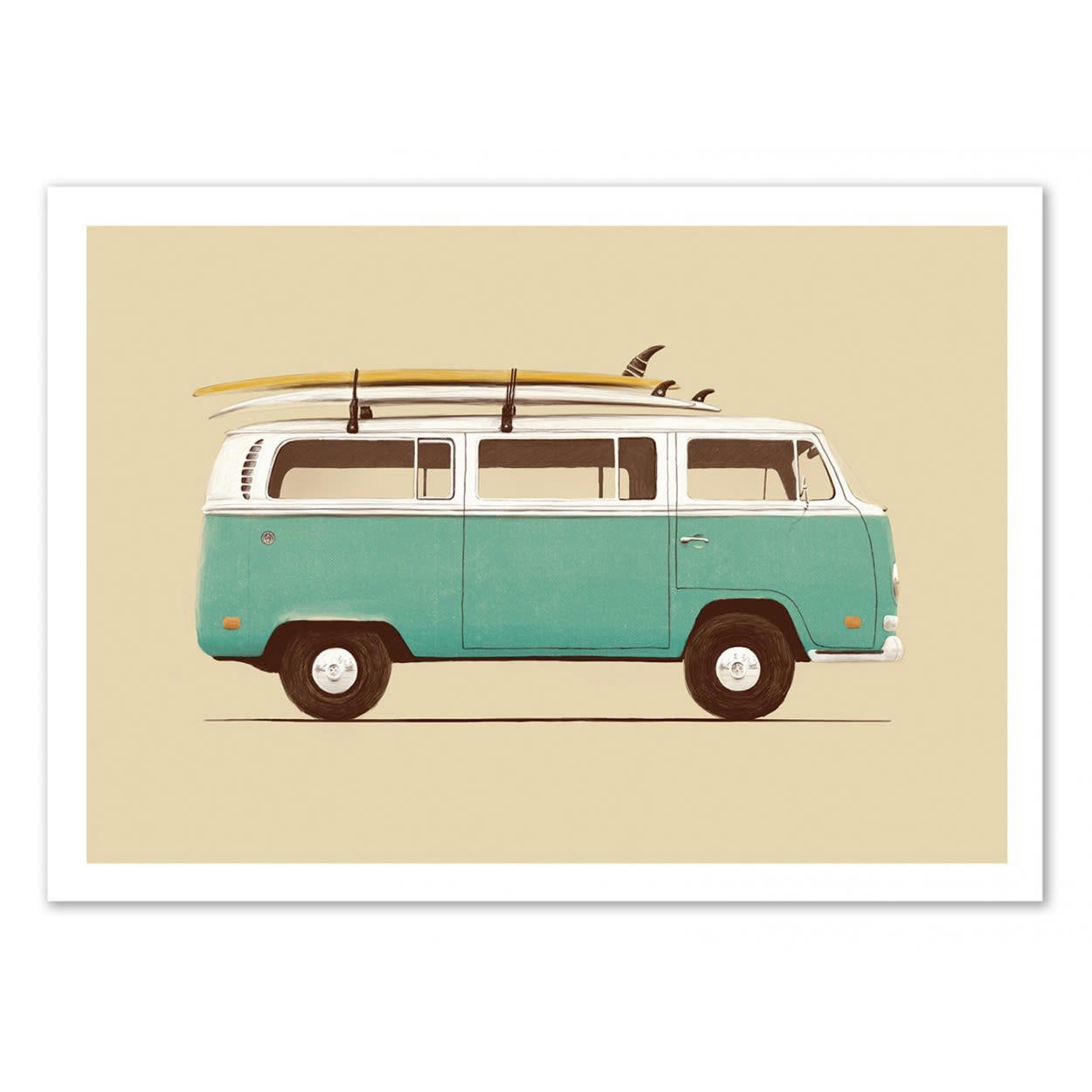 FLORENT BODART - BLUE VAN - Affiche d'art 50 x 70 cm