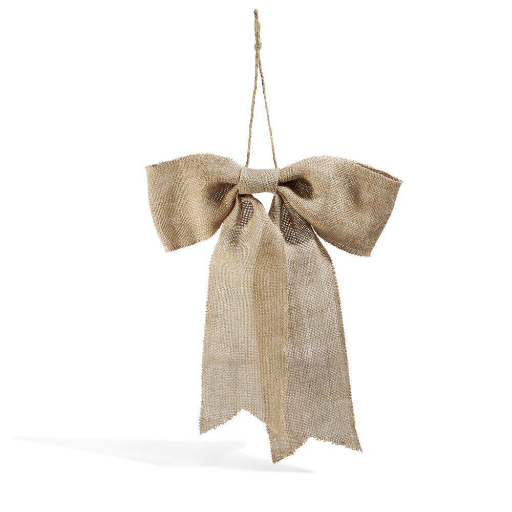 Noeud de No&euml;l à suspendre en jute