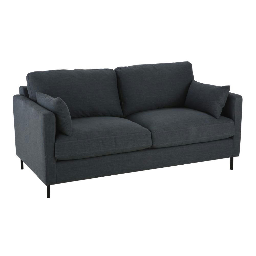 Julian - Canapé 2/3 places gris anthracite