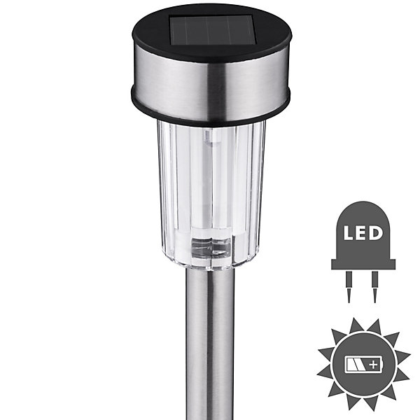 Lot de 24 lampes solaires LED acier inoxydable allumage automatique
