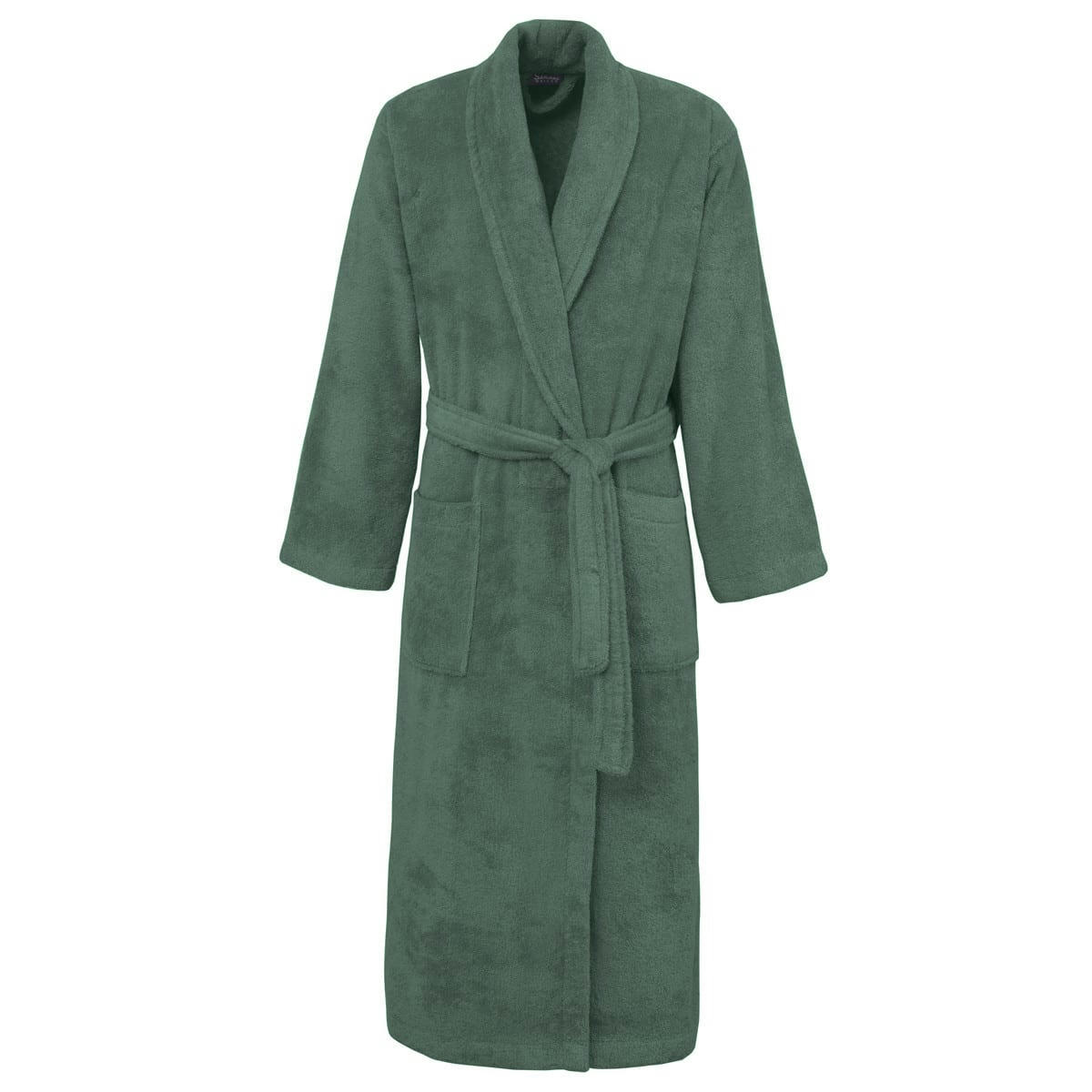 LUXURY - Peignoir de bain mixte col châle en coton 420 g/m² Eucalyptus S
