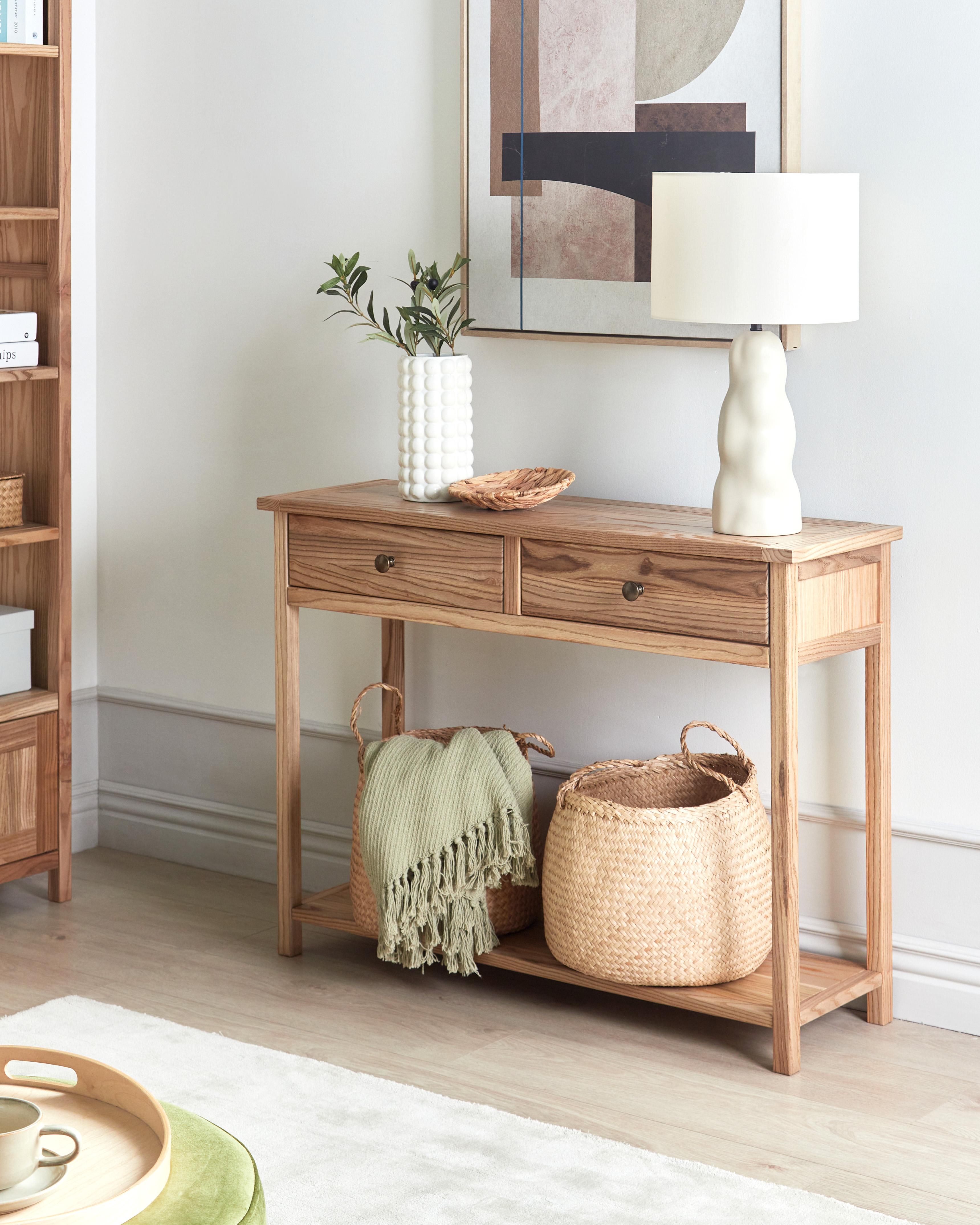 Console Table SALTON Sassafras Wood Brown
