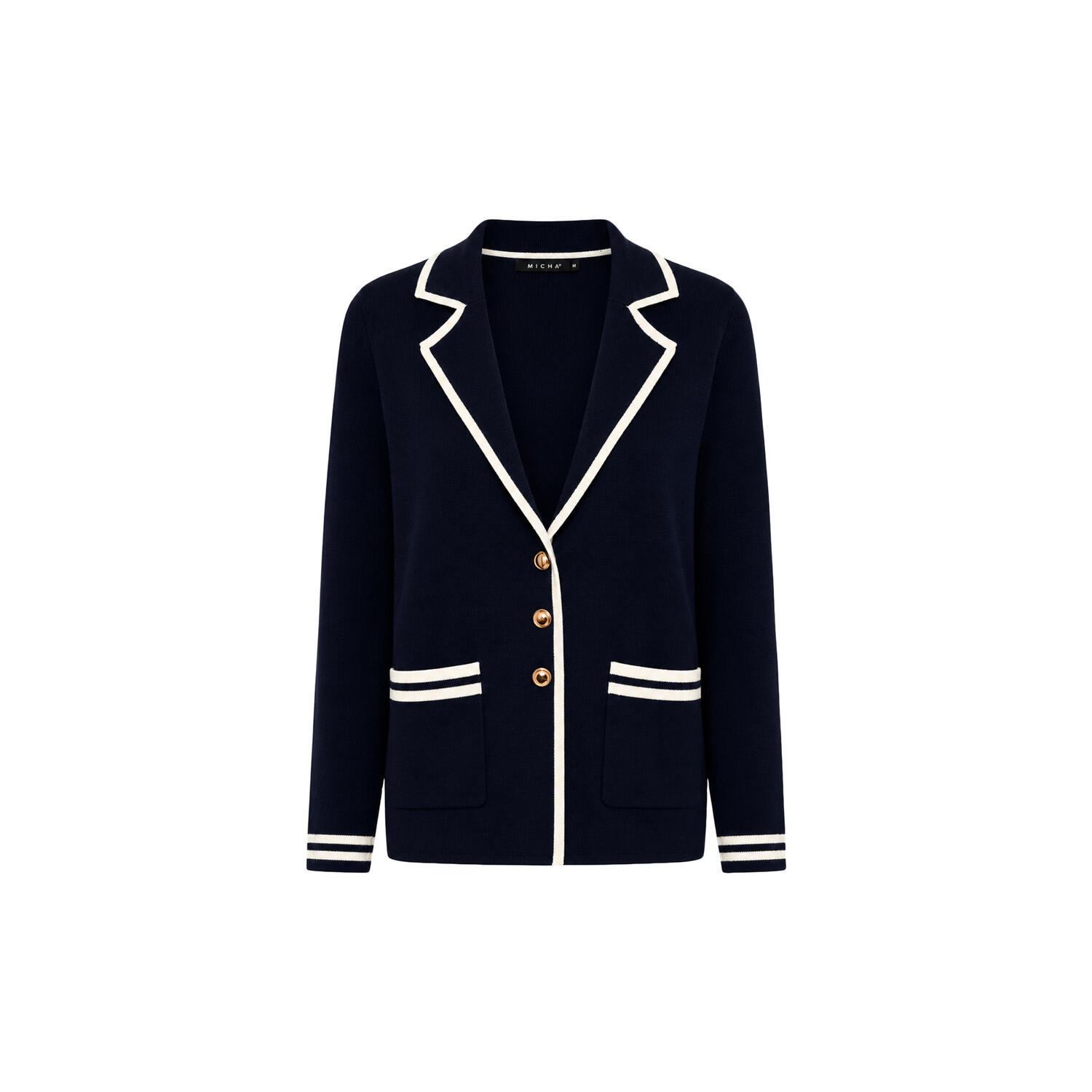Cardigan Milano Knit, navy/offwh