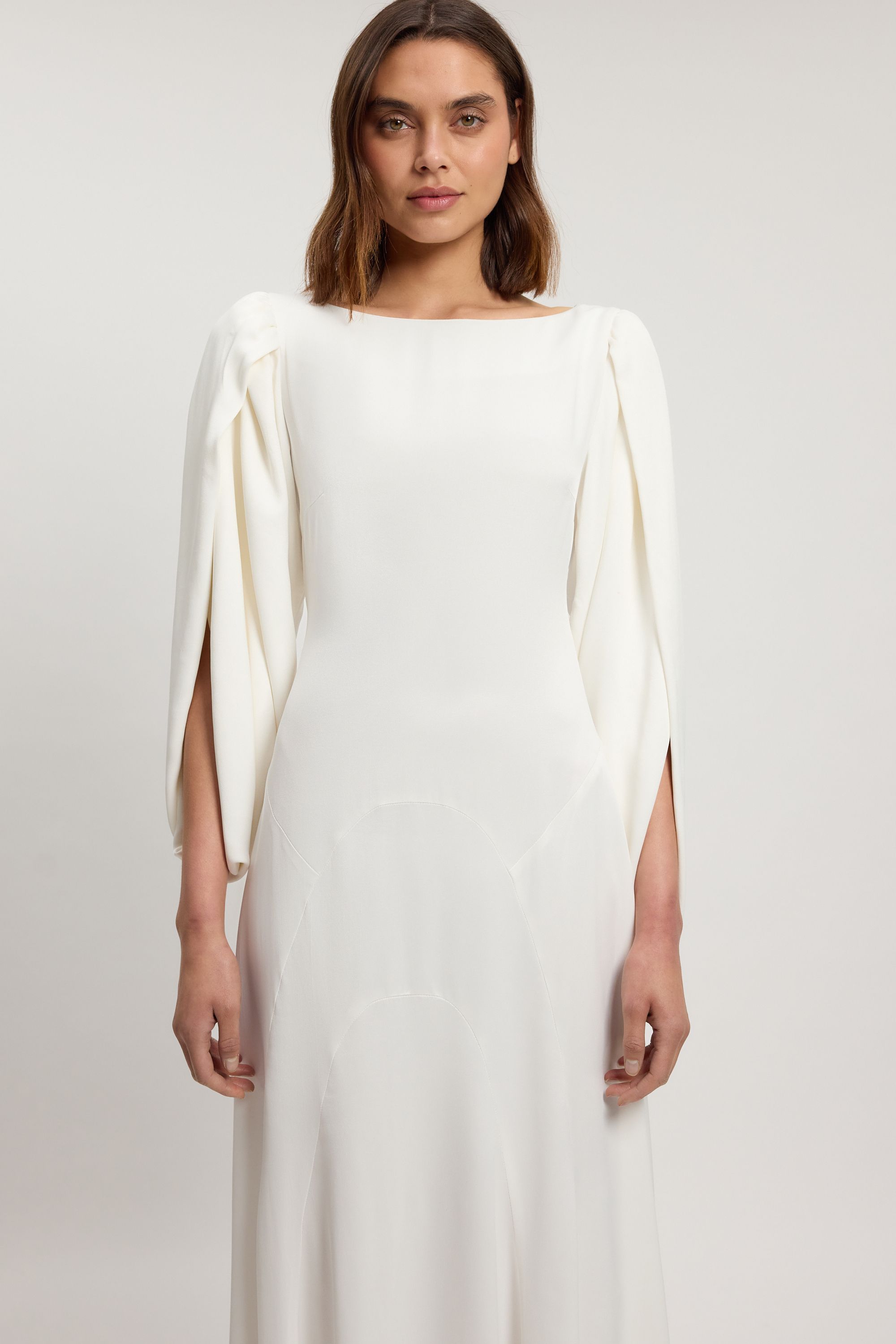 KarenMillen Petite Satin Soft Midi Dress