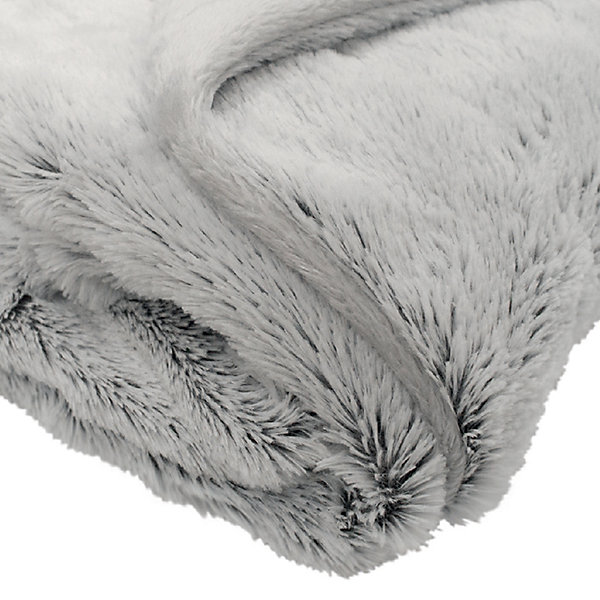 Couverture snow doublée Microdoux (75x100 cm - Gris souris)