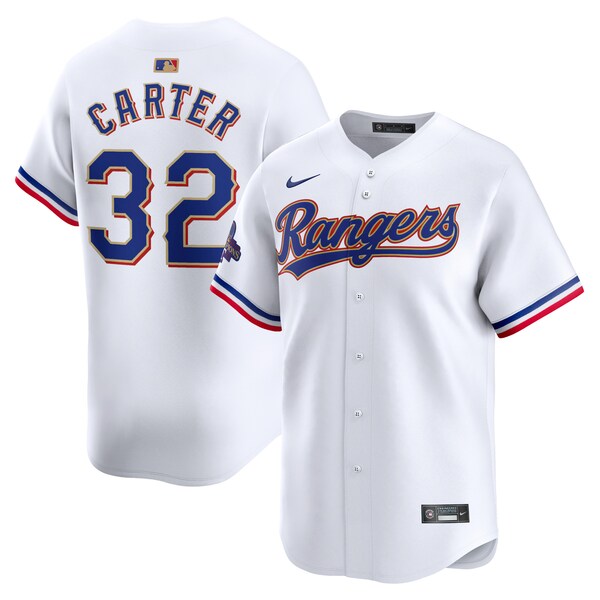 Evan Carter Texas Rangers Nike 2024 Gold Collection Limited Player Jersey – White