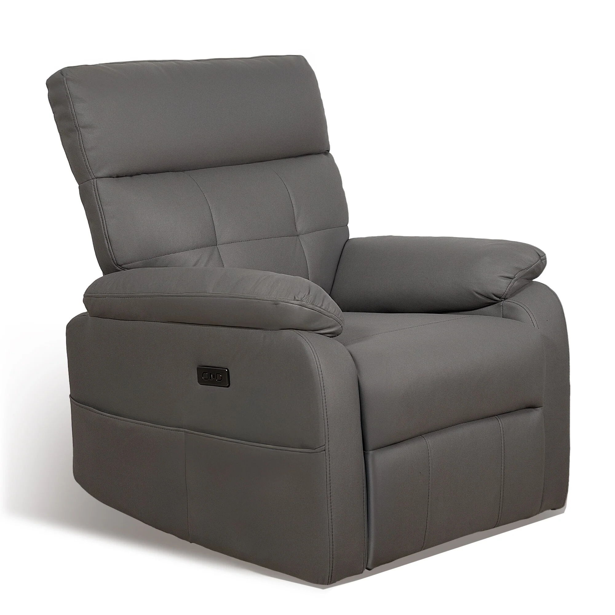 Recliner Chair, Reclining Chair with USB and Type-C Ports, Side Pocket, Oversized Recliner Chairs with Lumbar Support