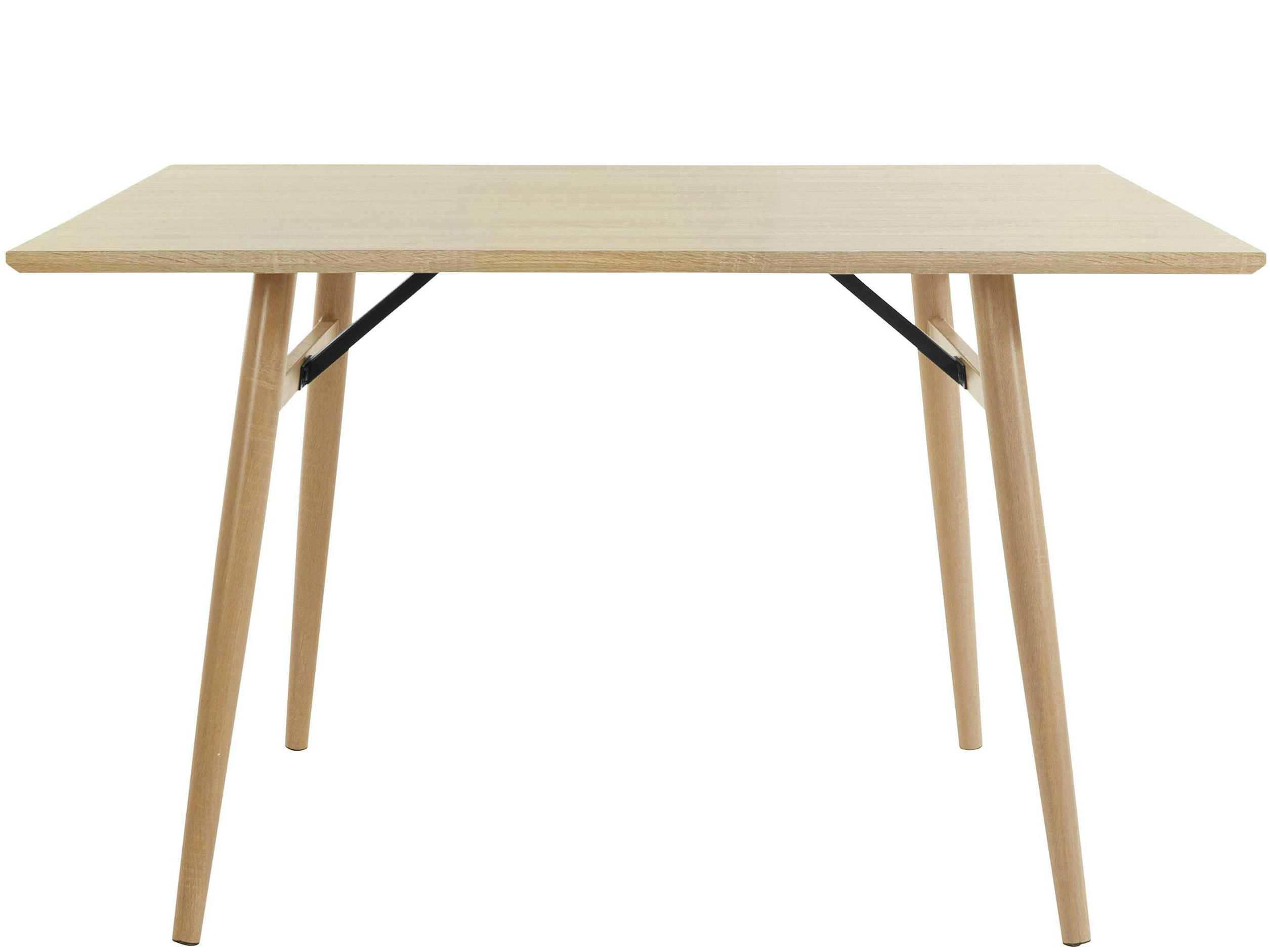 HARRIS - Table à manger 120x80 cm 6 personnes en MDF Nature Chêne