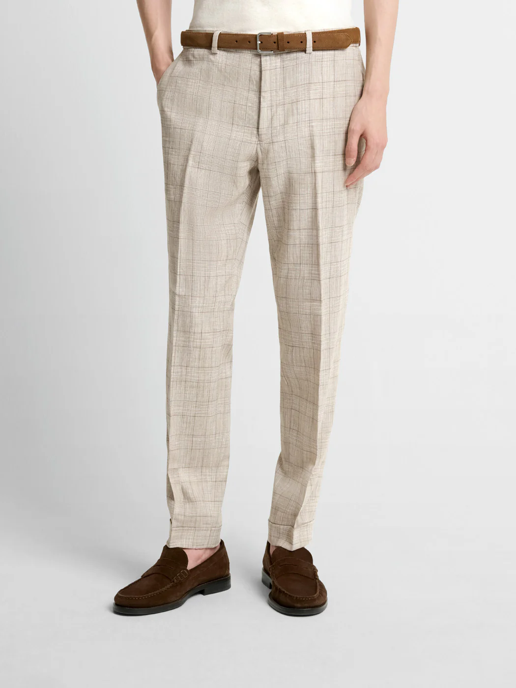 Pantalon de costume à carreaux