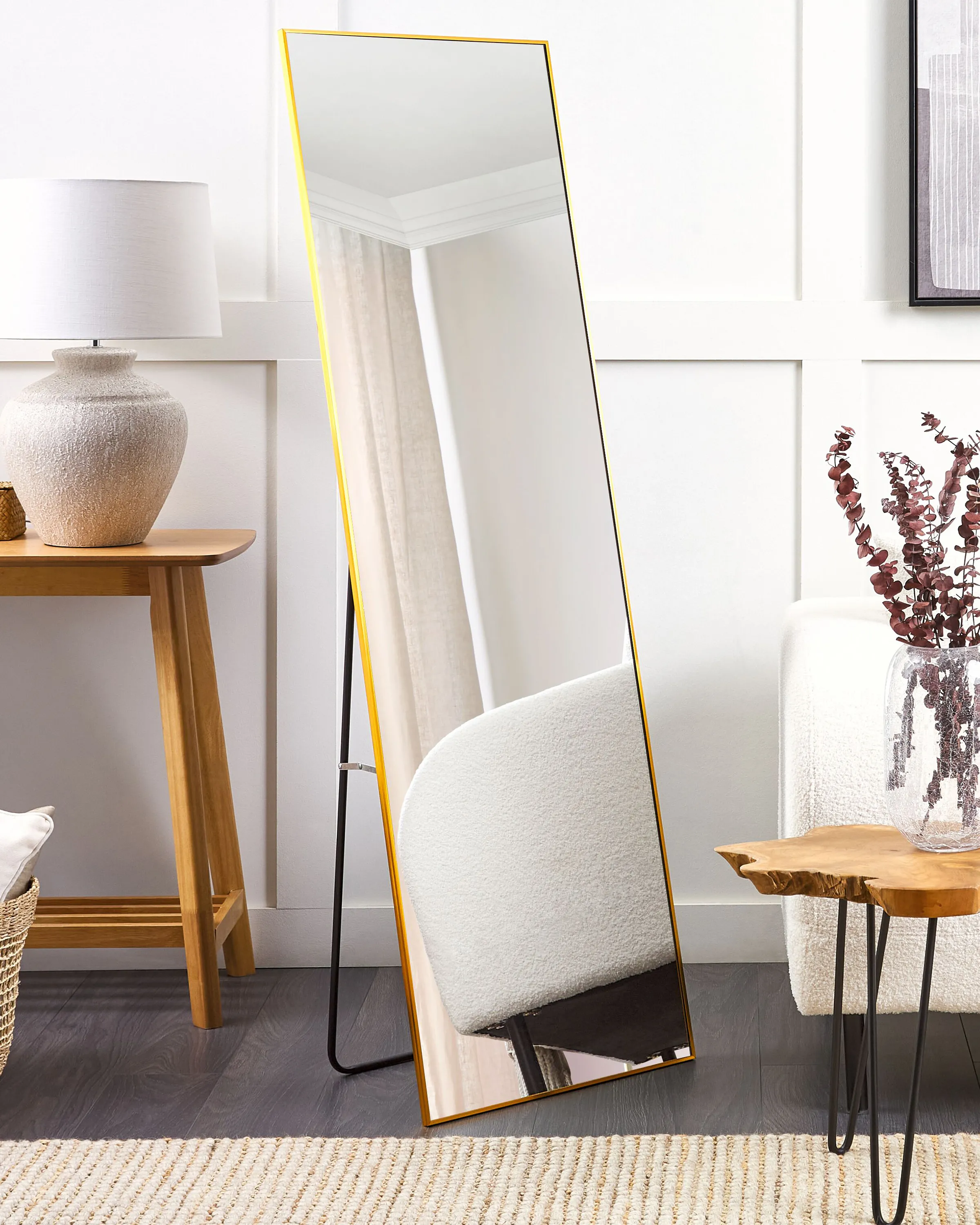 Standing Mirror BEAUVAIS 156 cm Metal Gold