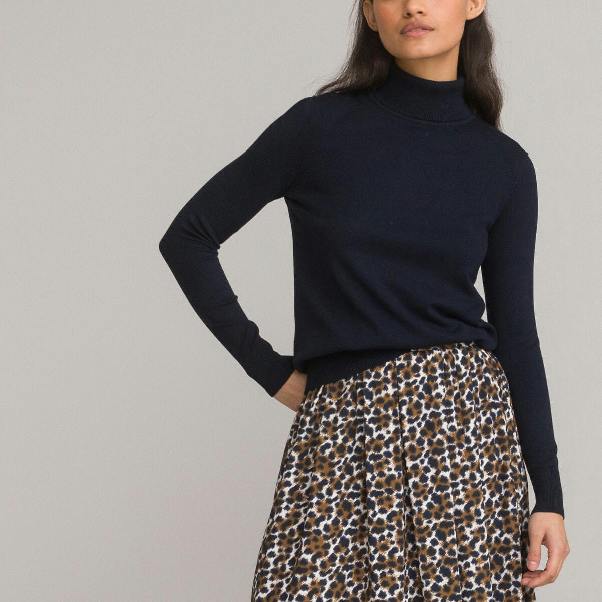 Pull basique, col roulé