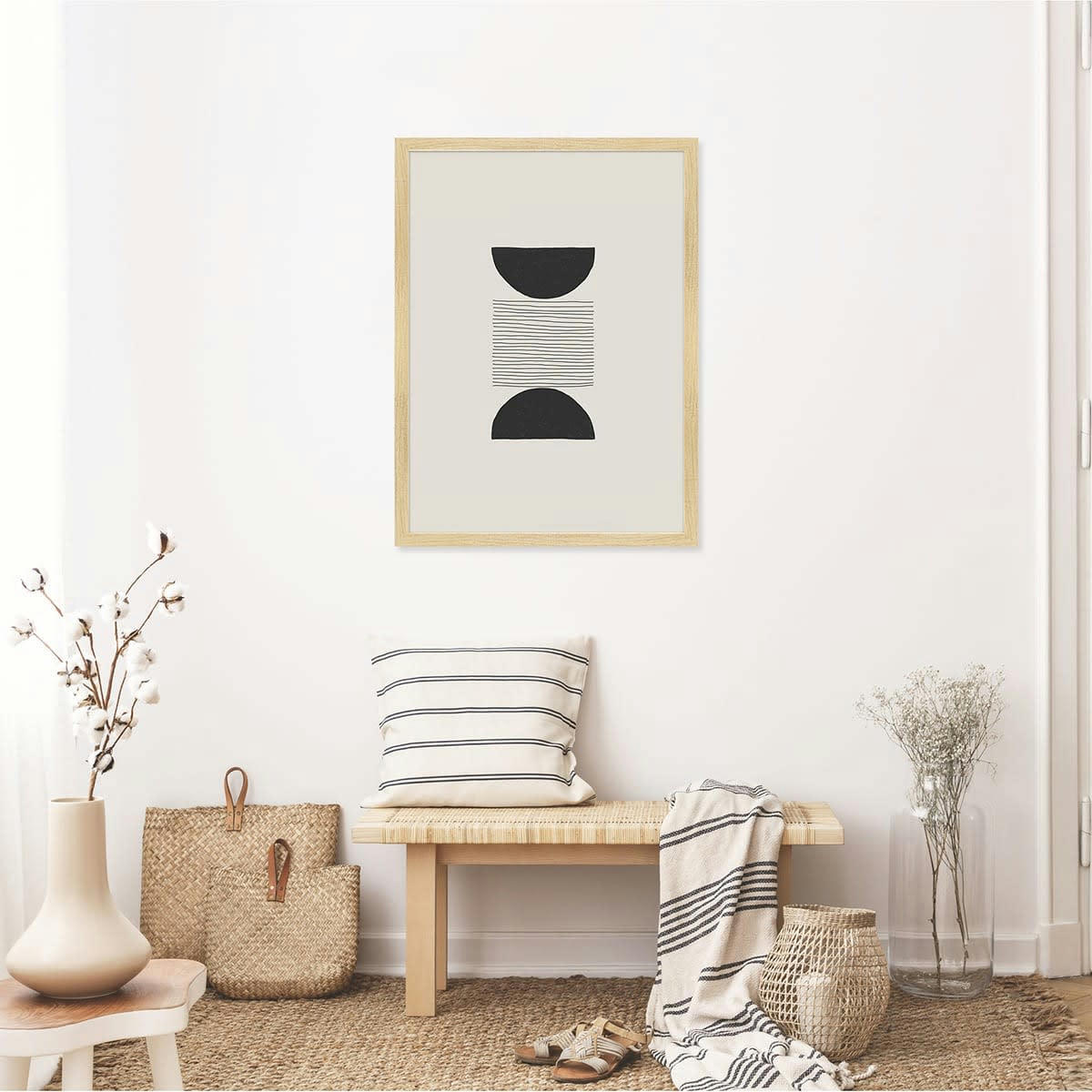 ETERNEL - Cadre photo design bois clair 50x70 cm bois reconstitué fsc