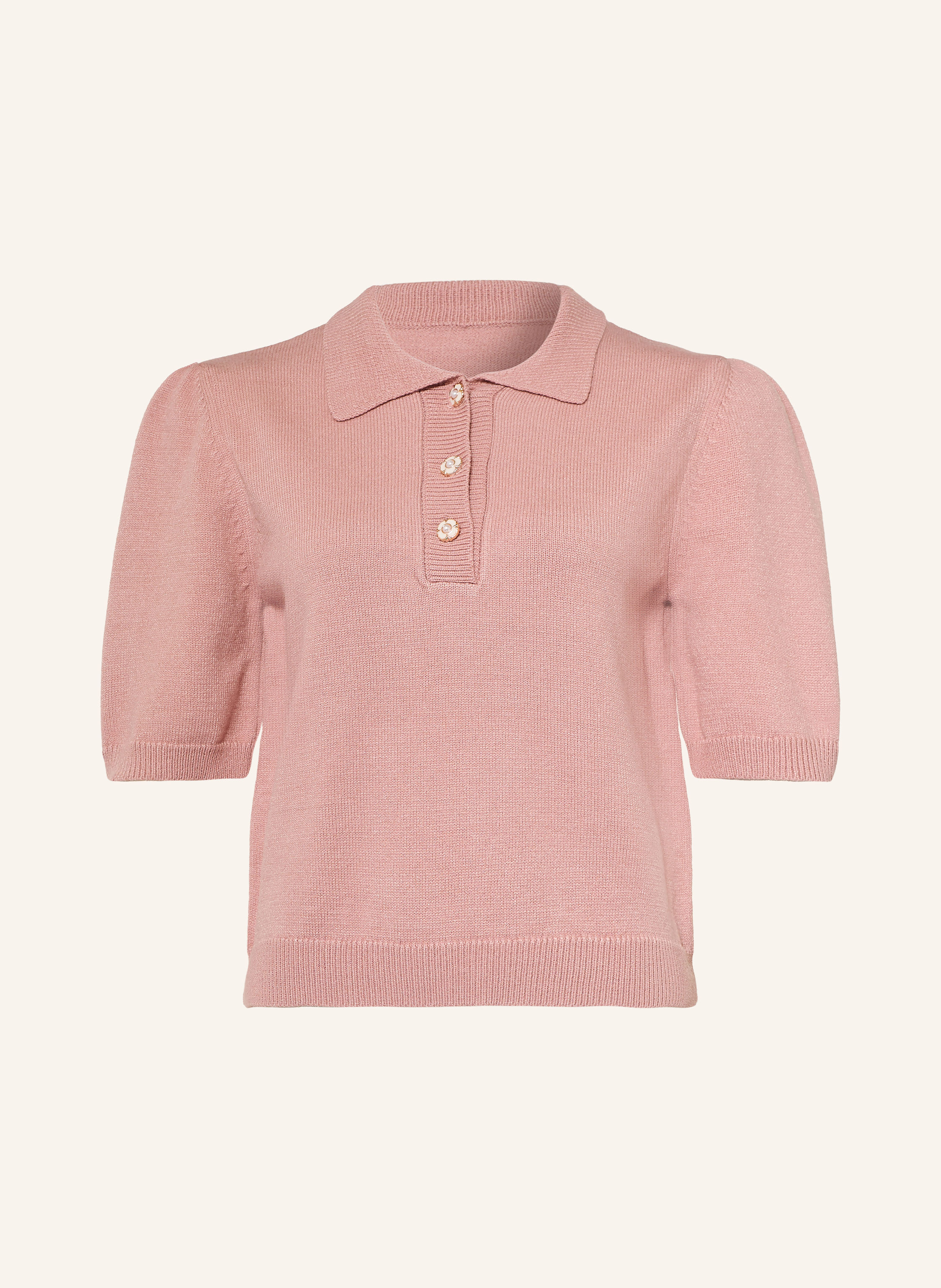 MORE & MORE Strick-Poloshirt mit 3/4-Arm