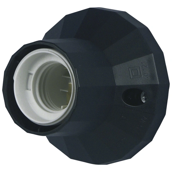 Fassung, Kunststoff, E27, schwarz