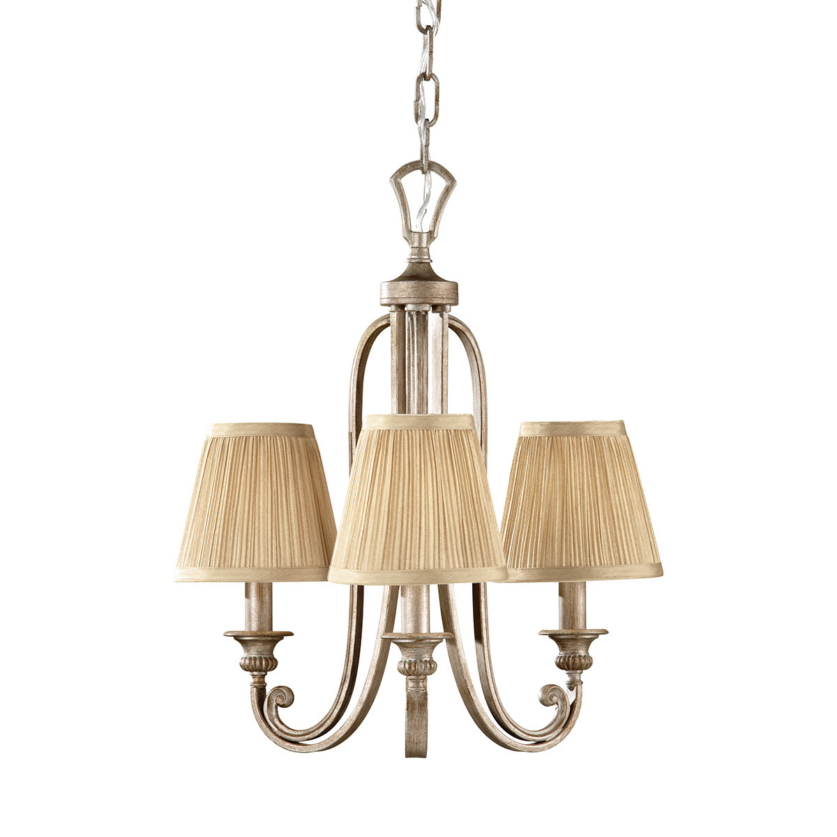 Lampa wisząca kremowo-srebrna Abbey 3xE14x40W wym: 218,8x48,3x48,3 cm Feiss