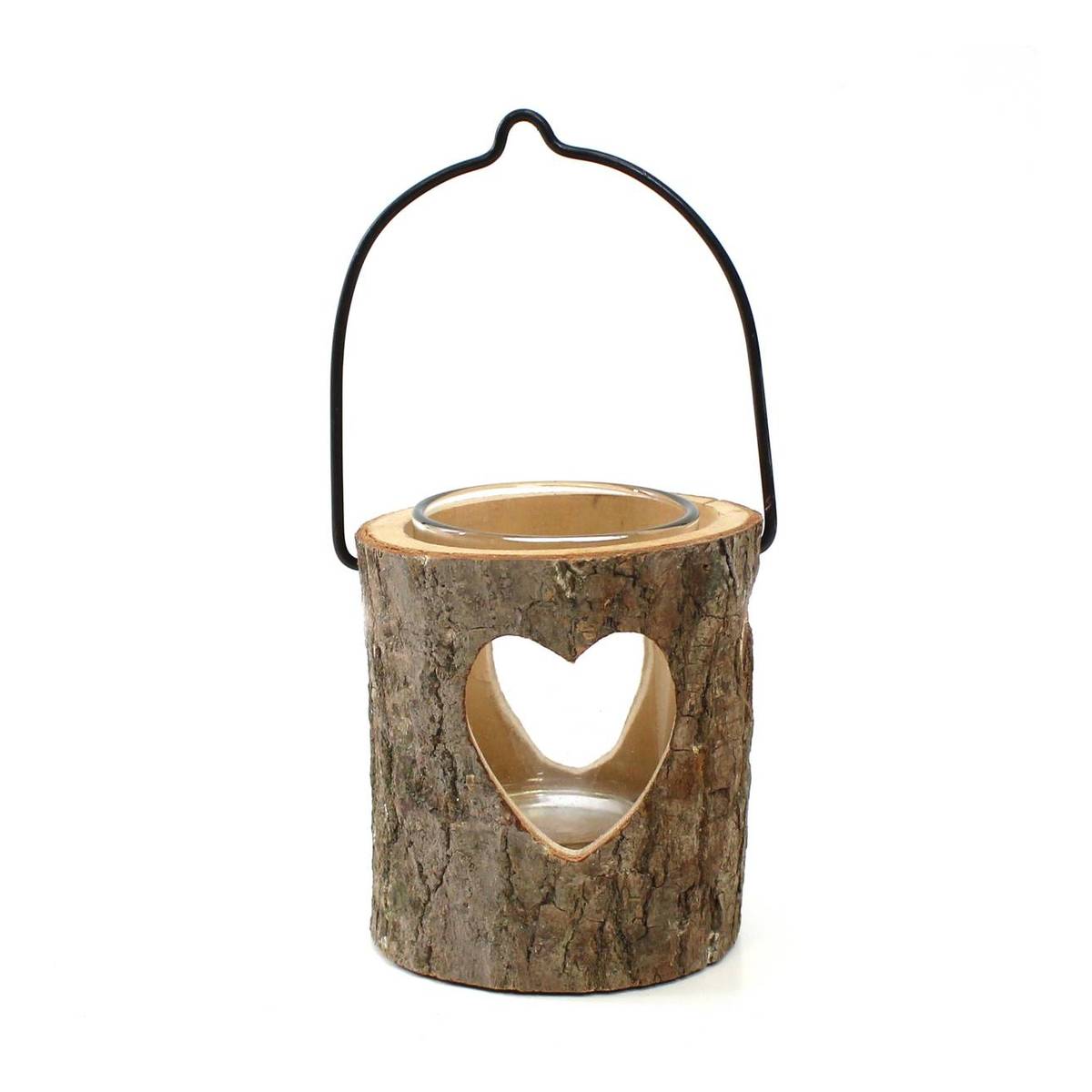 Wooden Heart Tealight Holder