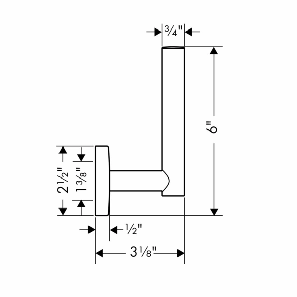Papierrollenhalter, »Logis«, Ø 6,2 cm, nickelfarben