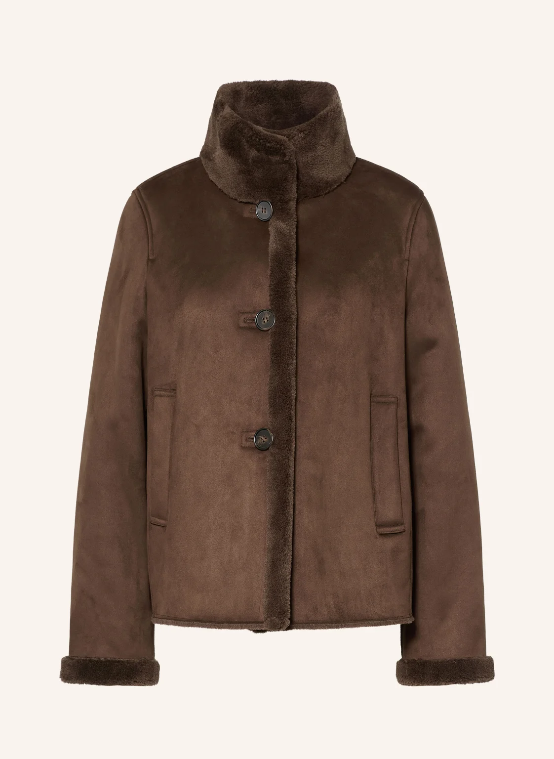 FUCHS SCHMITT Jacke HEIDELBERG in Lederoptik mit Kunstfell