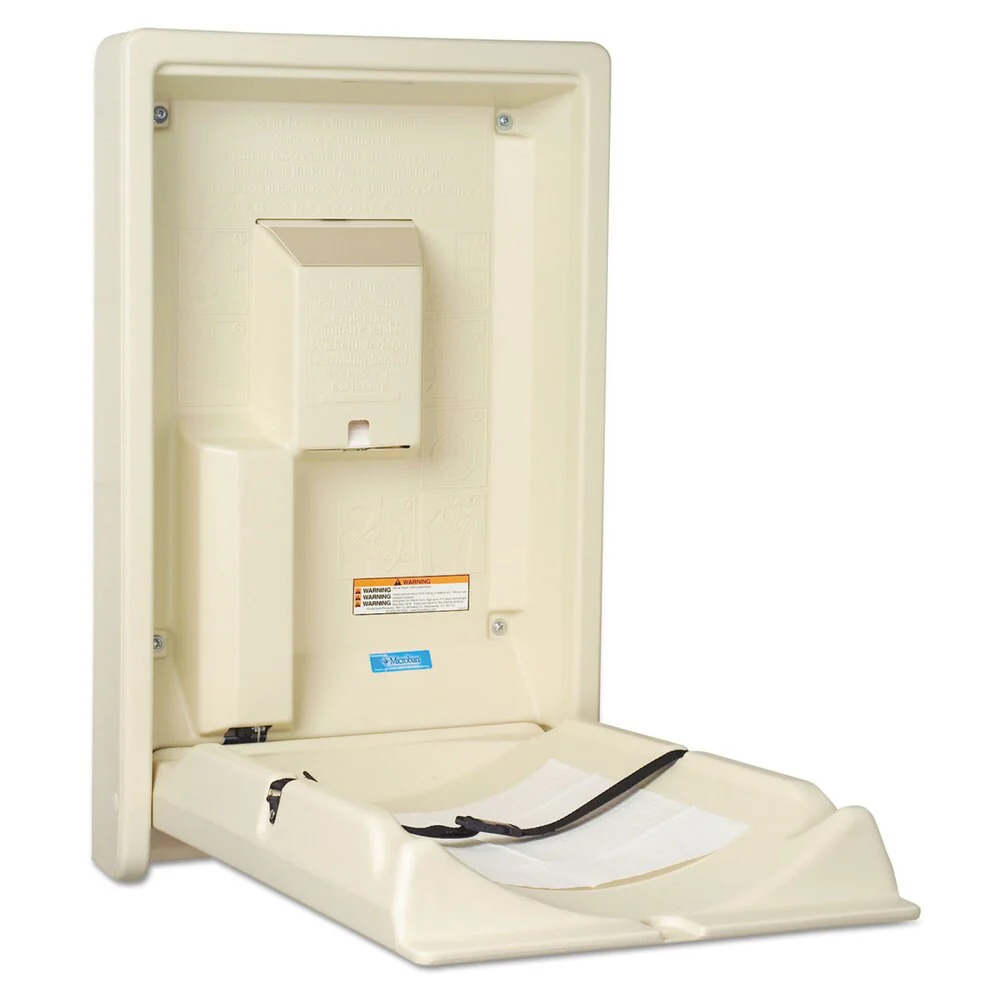 Koala Kare Standard Recessed Vertical Baby Changing Station, Cream