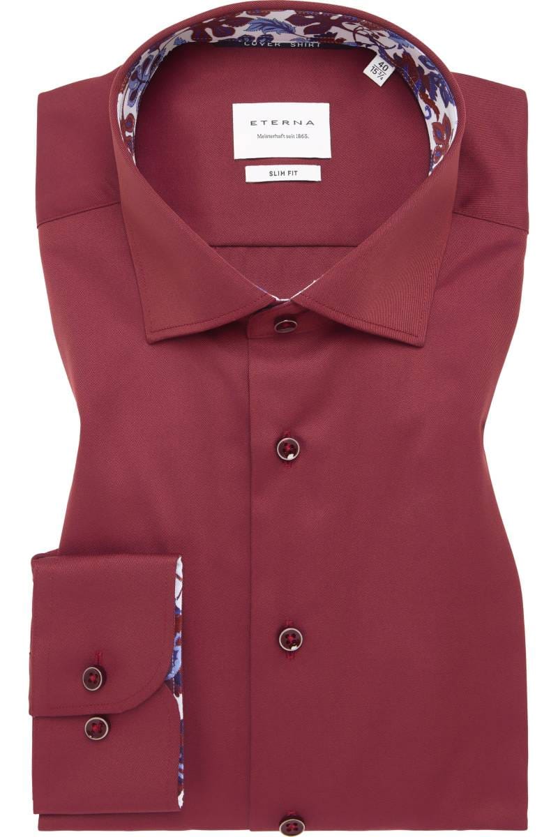 ETERNA Cover Shirt Slim Fit Hemd chianti, Einfarbig