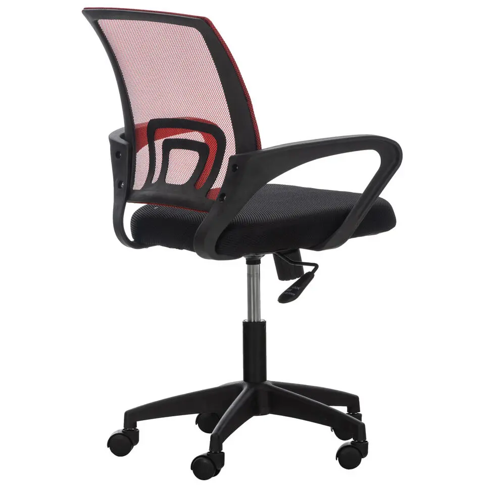 CLP Bureaustoel Auburn zwart Frame - Microfiber - rood