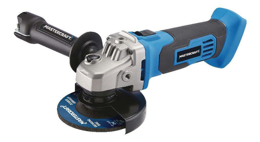 Mastercraft 20V Max Lithium-Ion Cordless Angle Grinder with Auxiliary Handle, 4-1/2-in, Tool Only, PWR POD Compatible