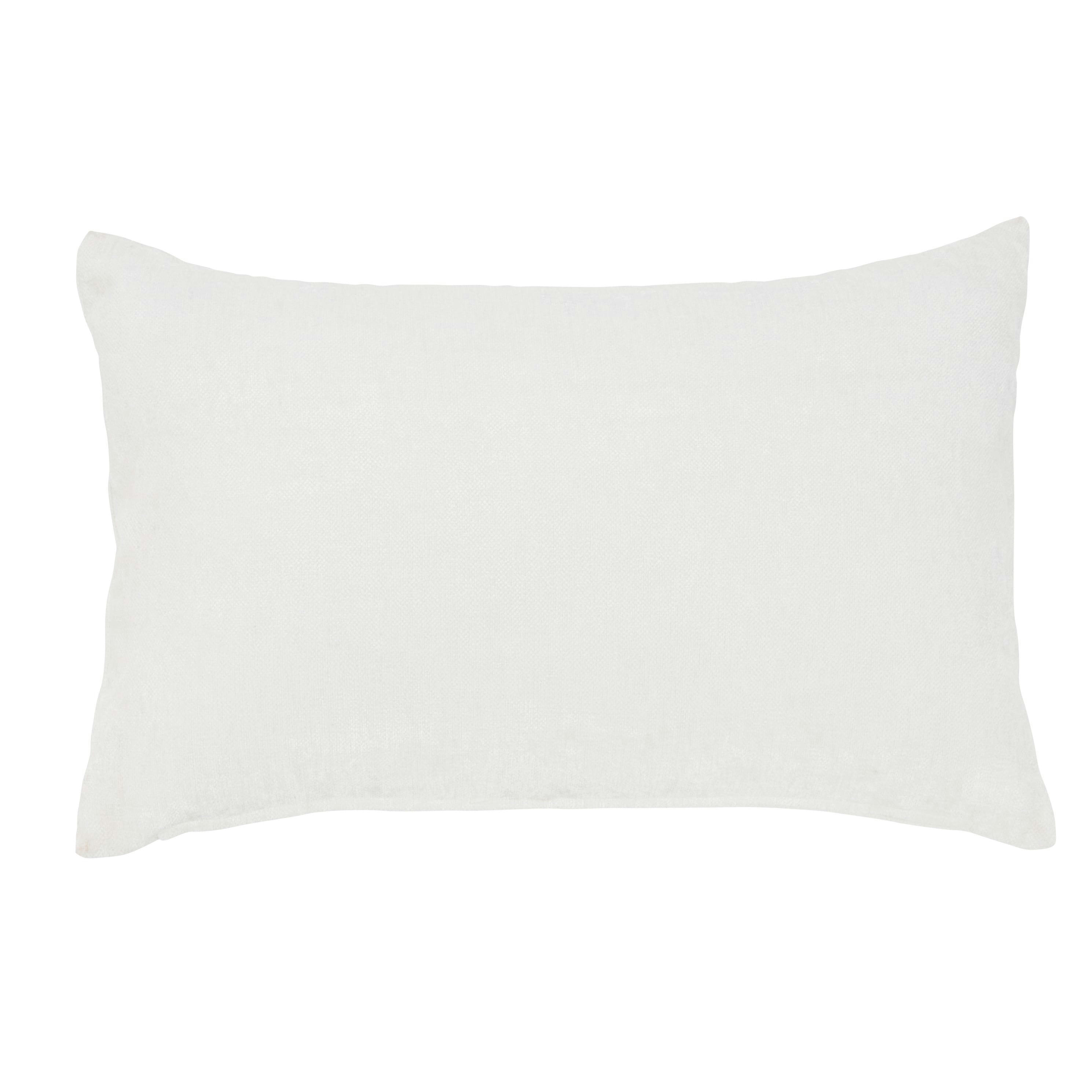 - Coussin en velours de polyester recyclé écru 40x60