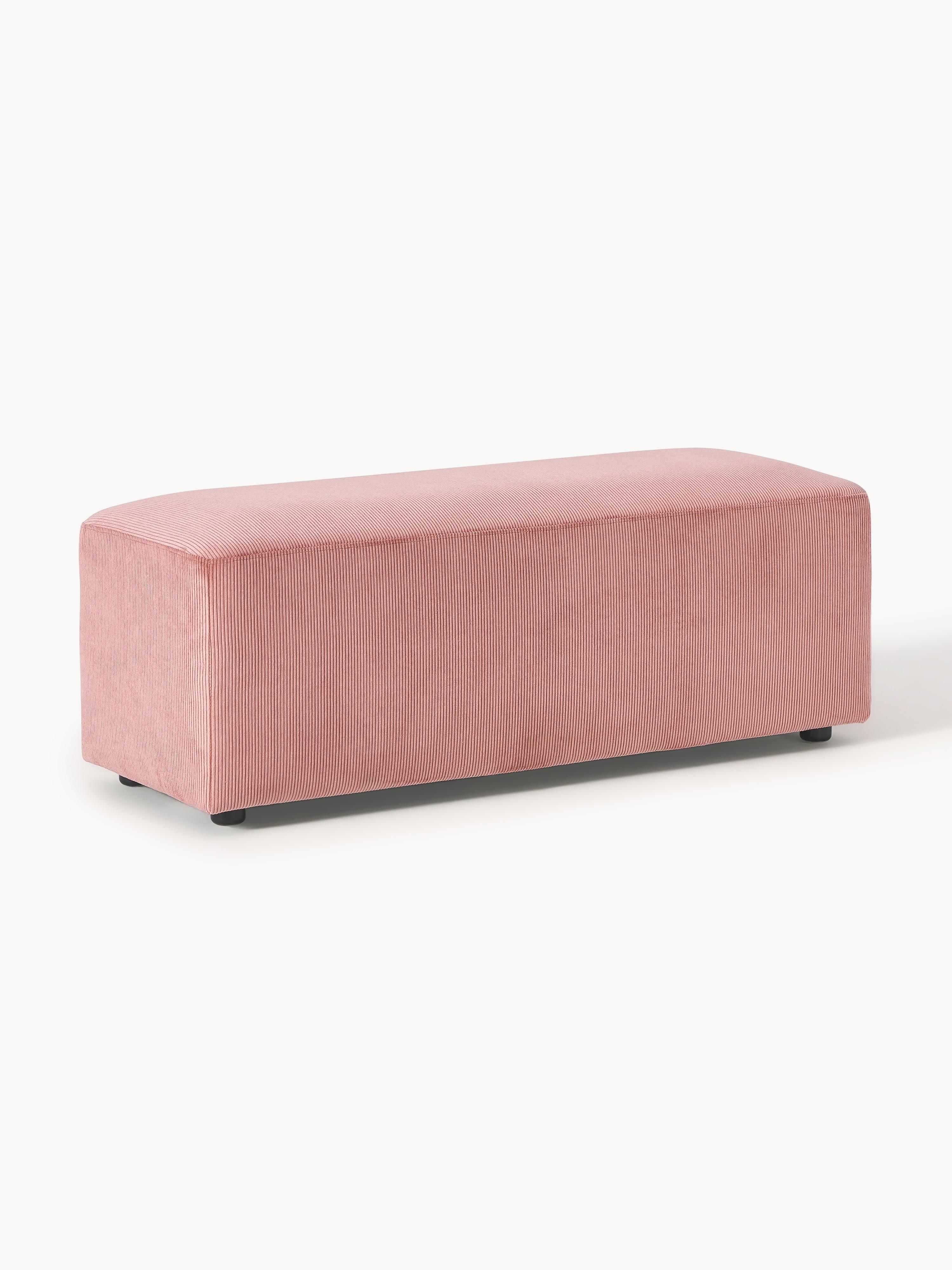 XL Sofa-Hocker Melva aus Cord, B 116 x T 42 cm