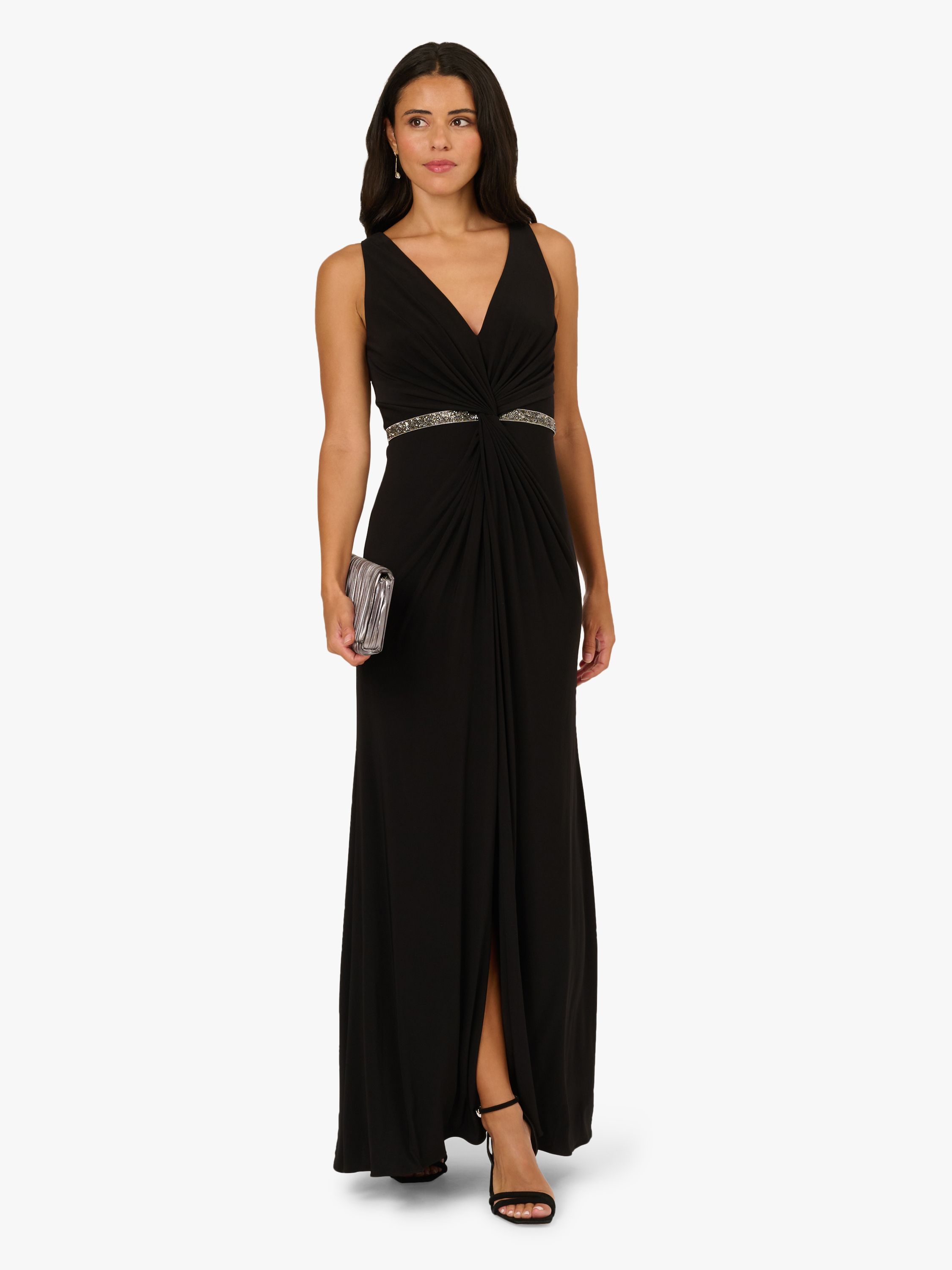 Adrianna Papell Draped Jersey Gown