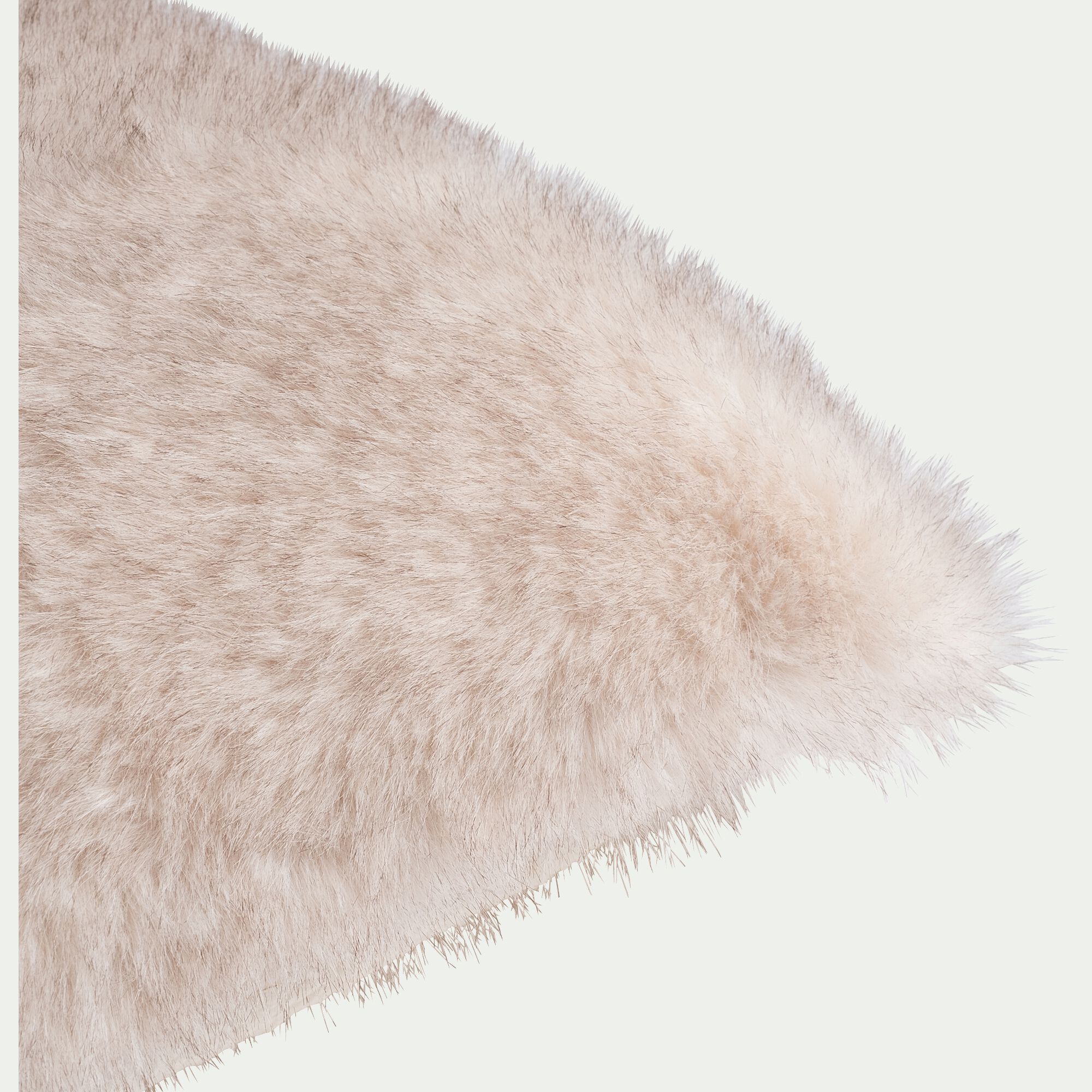 ZOE - Coussin effet fourrure 45x45cm - blanc