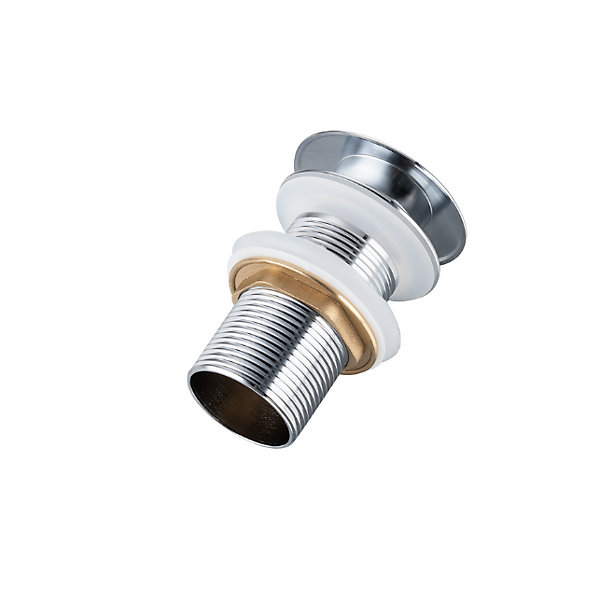 BALNEO - ensemble bonde de lavabo Klik Klak A sans trop-plein chromée   siphon carré chromé en laiton - kit pour lavabo