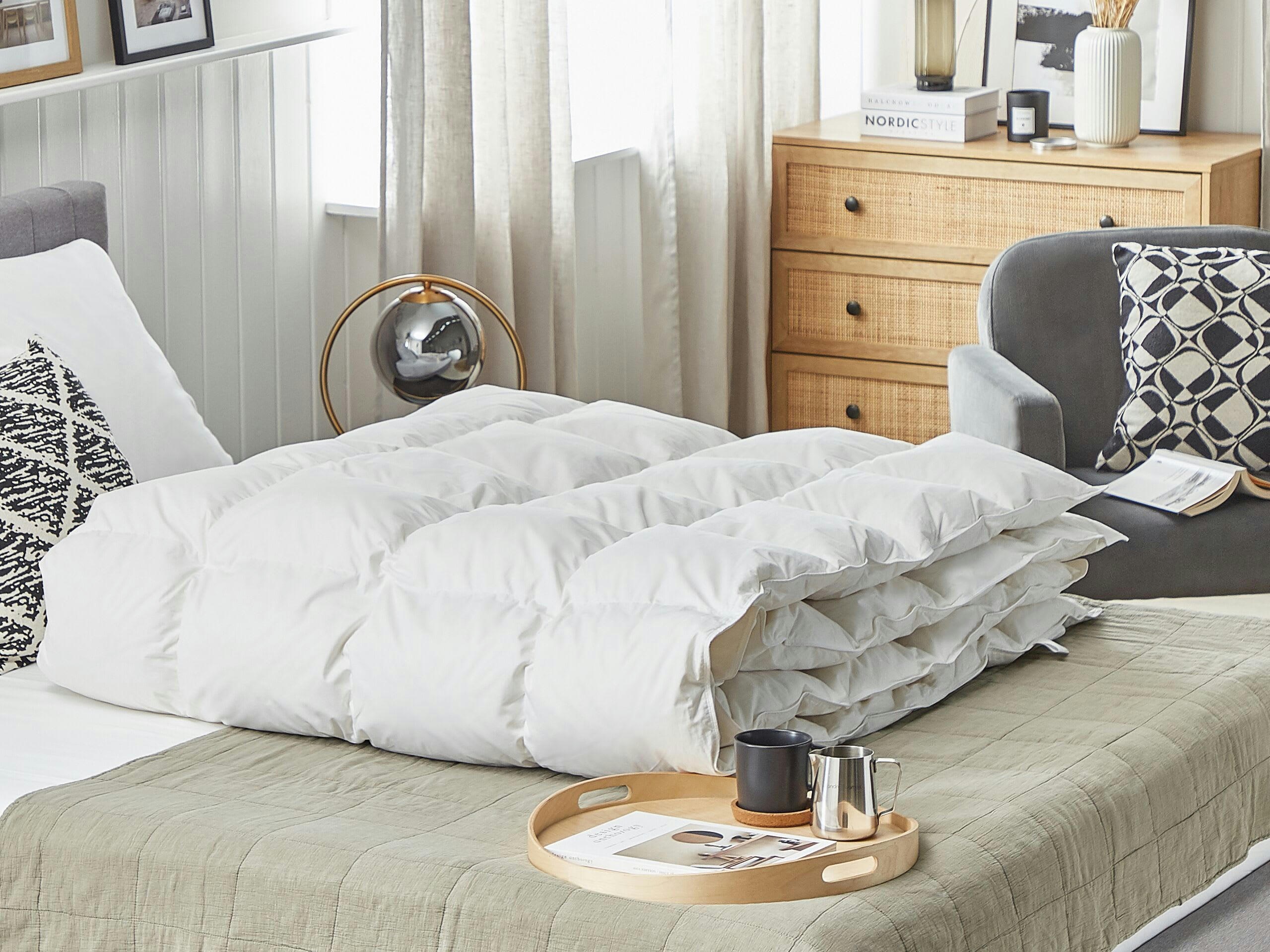 HARAMOSH - Couette en coton ciré blanc 240x220cm